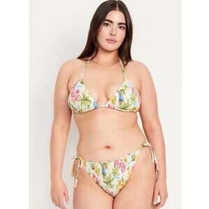 Old Navy Textured Triangle String Bikini Set Top M Bottom S New Swim